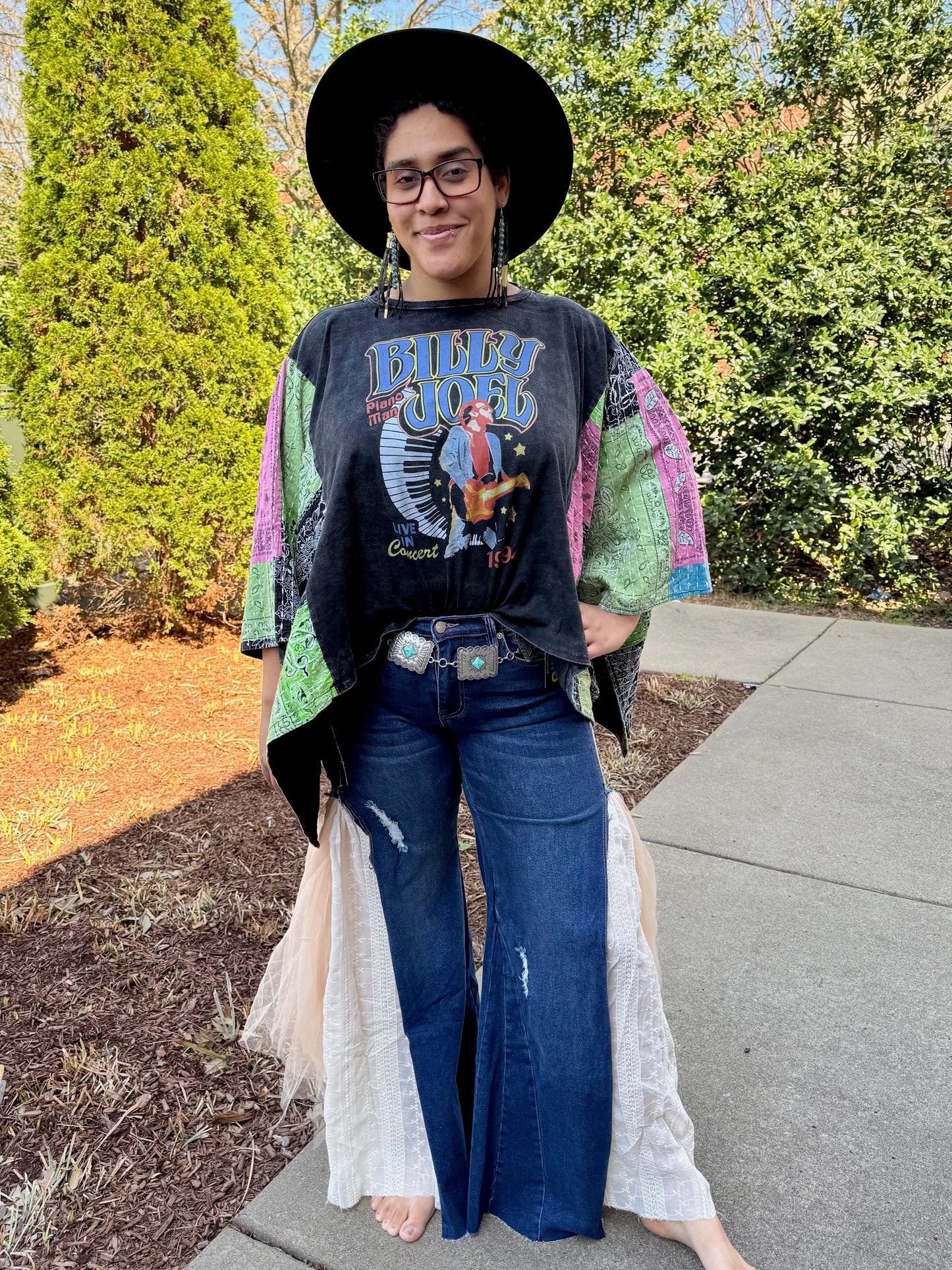 Wide Leg Lace Jeans