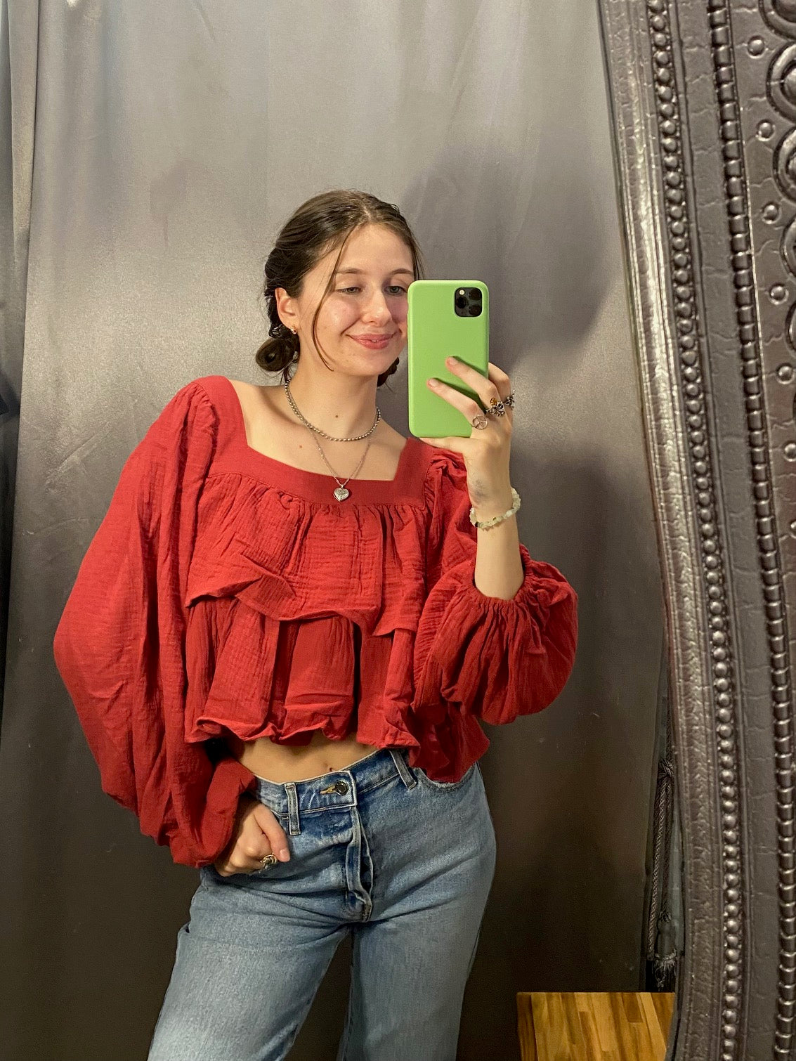 Emmi Linen Ruffle Blouse