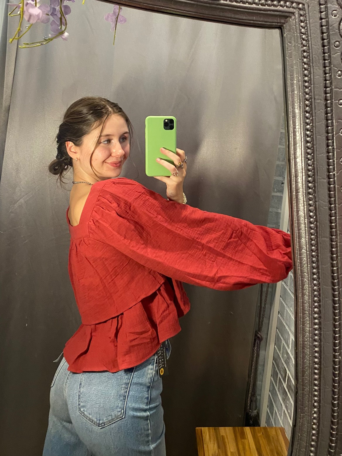 Emmi Linen Ruffle Blouse