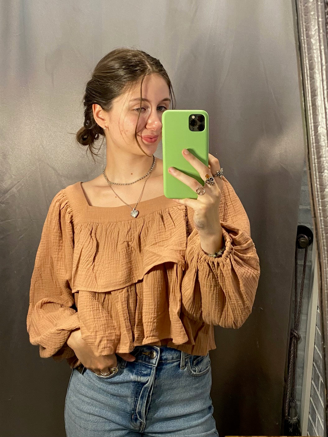 Emmi Linen Ruffle Blouse