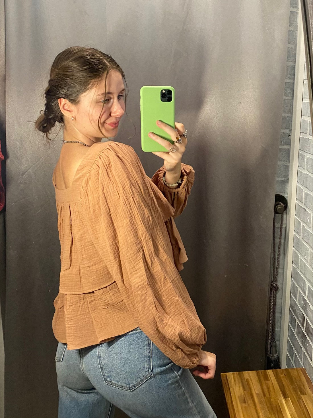 Emmi Linen Ruffle Blouse