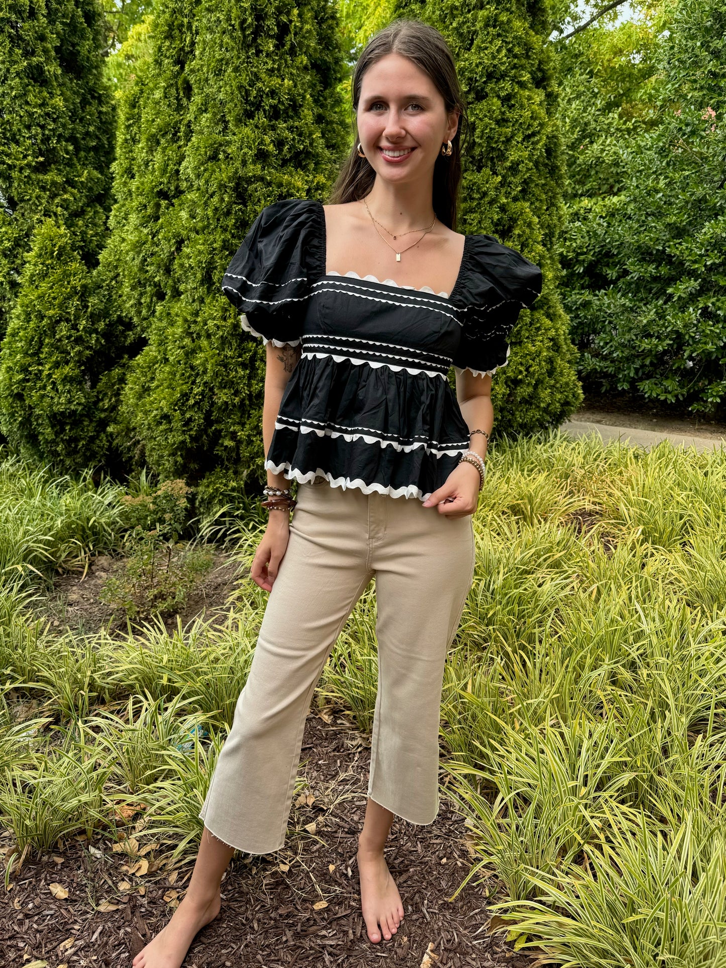JB Ecru Cropped Wide leg