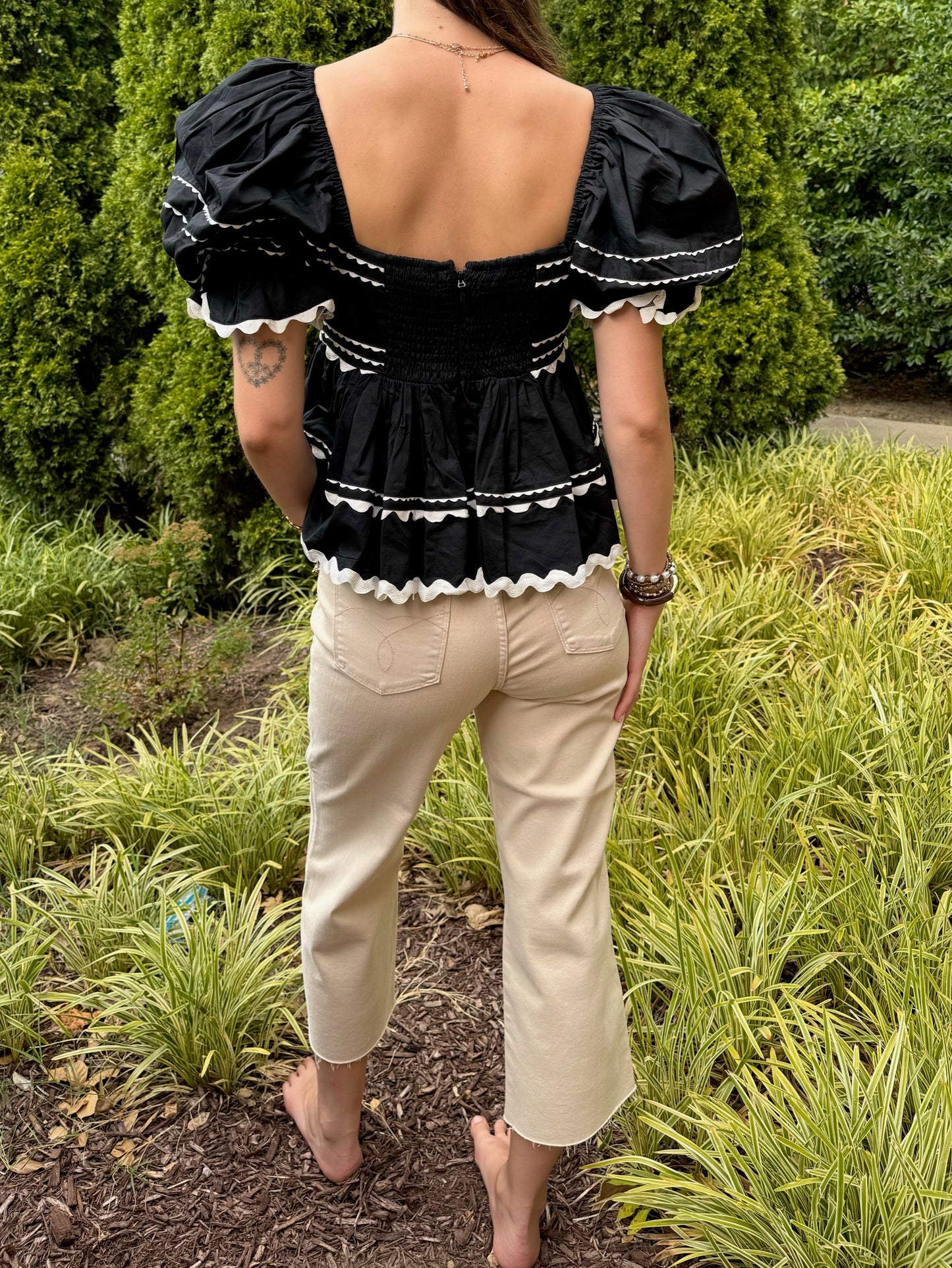 JB Ecru Cropped Wide leg