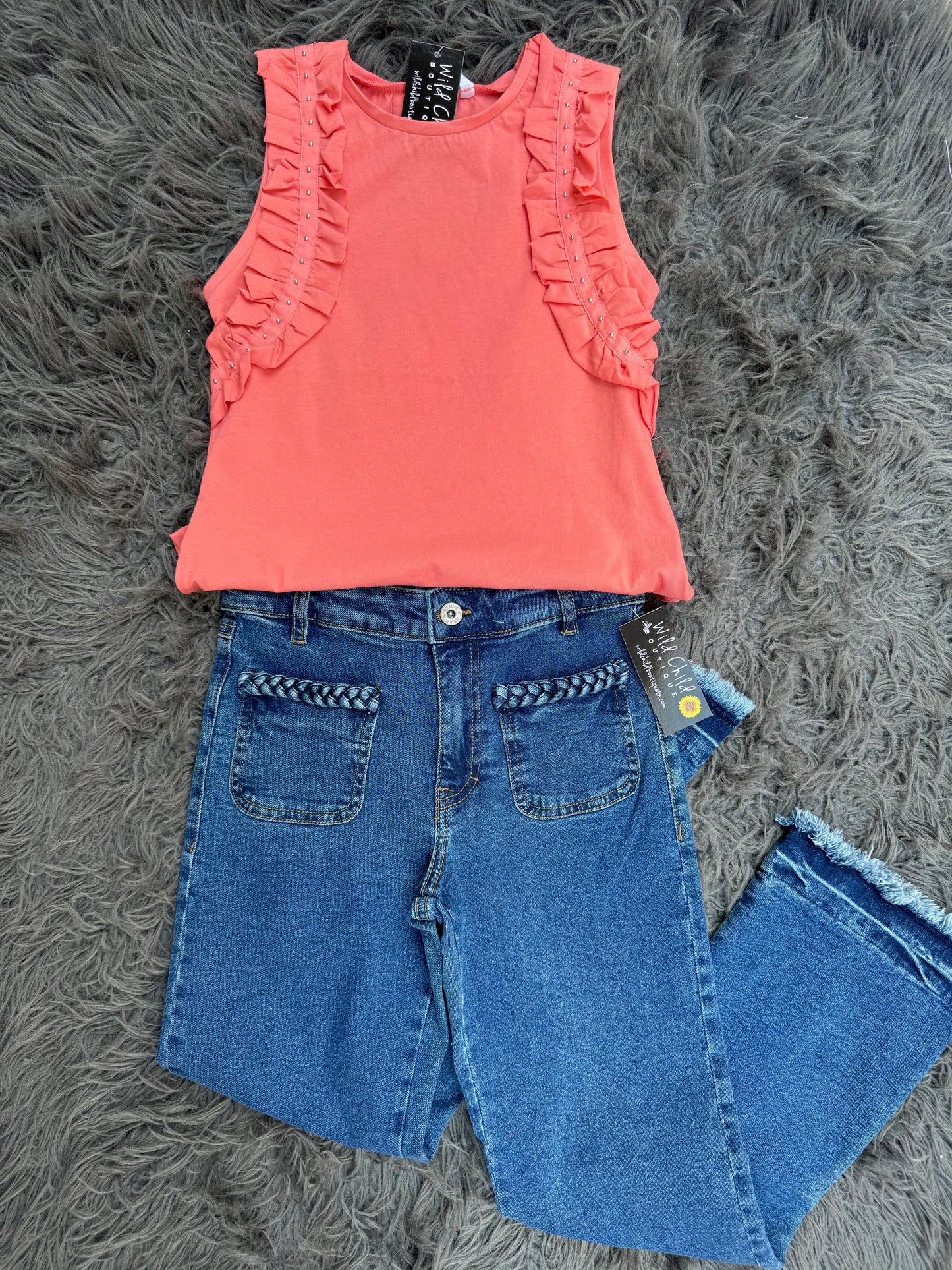 Lil Studded Sleeve Sparkle Tee