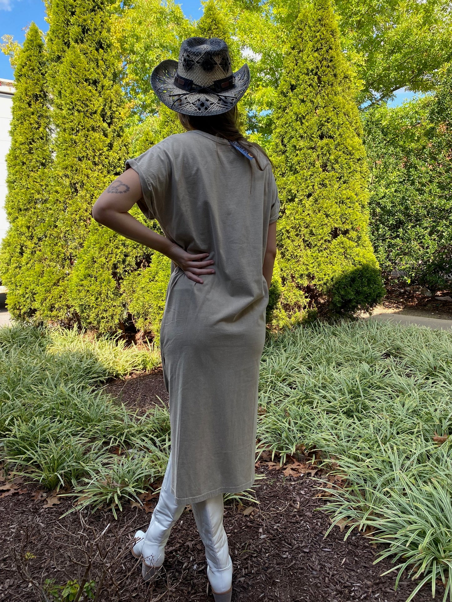 Free Bird Beige Tee Dress