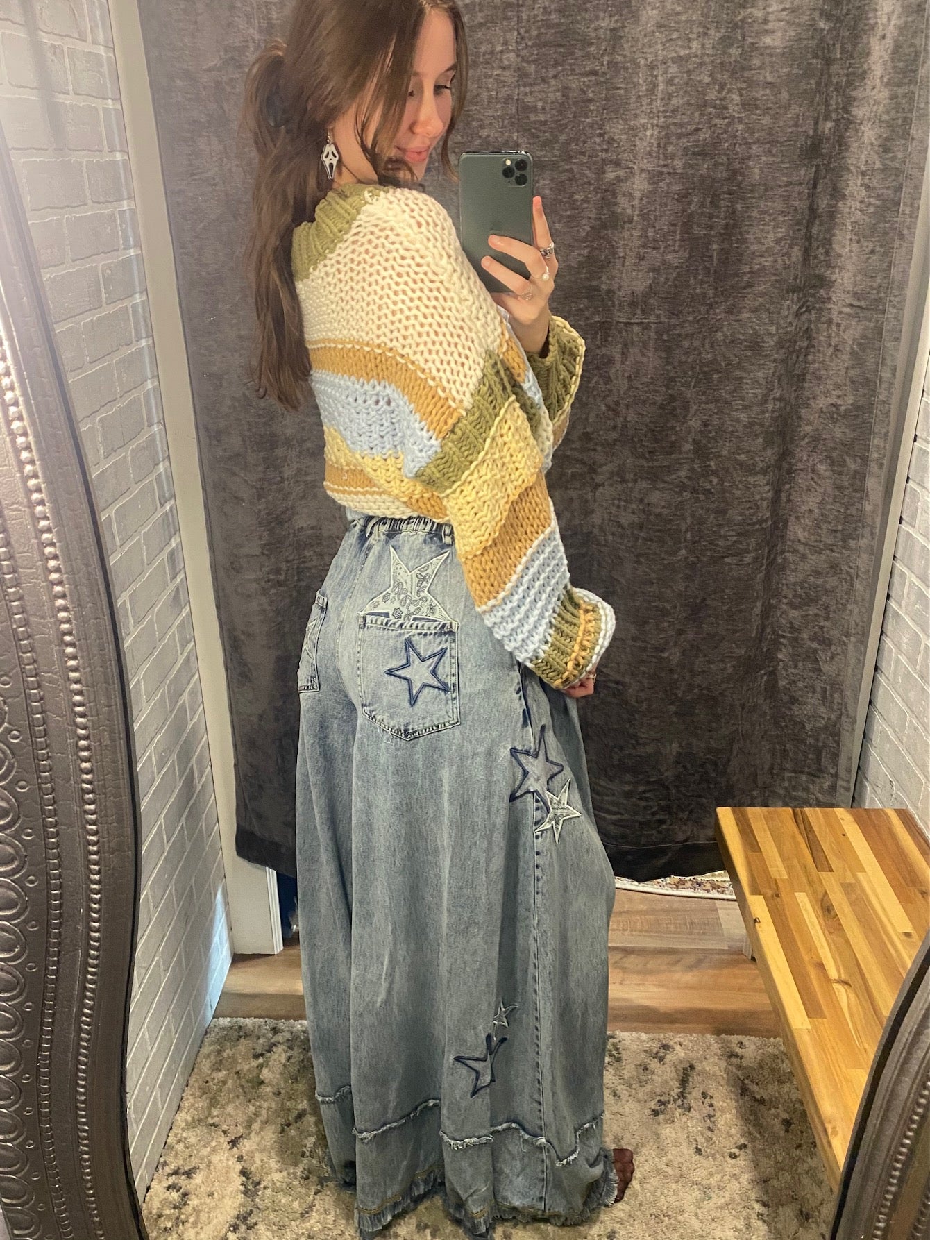 Universal Embroidered Wide Jean