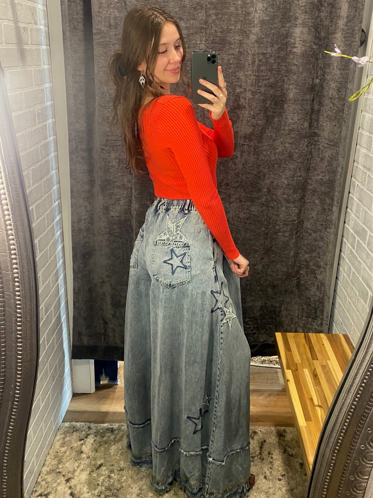 Universal Embroidered Wide Jean