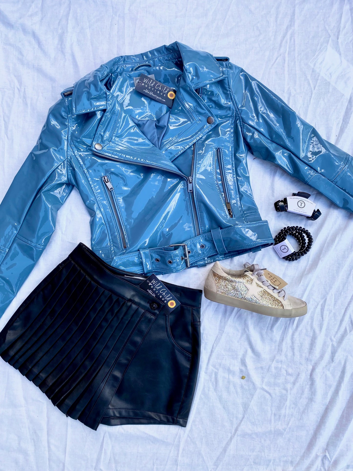 Lil Pleather Mini Skort