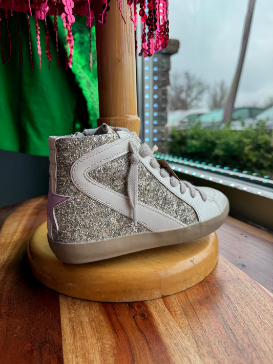 Lil Hightop Glitter Zip Shoe