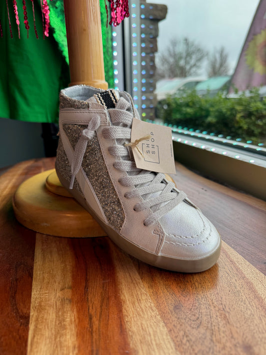Lil Hightop Glitter Zip Shoe
