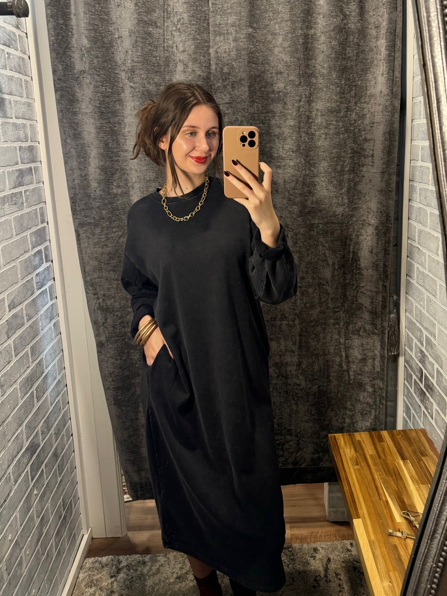 Crew Neck Maxi Dress