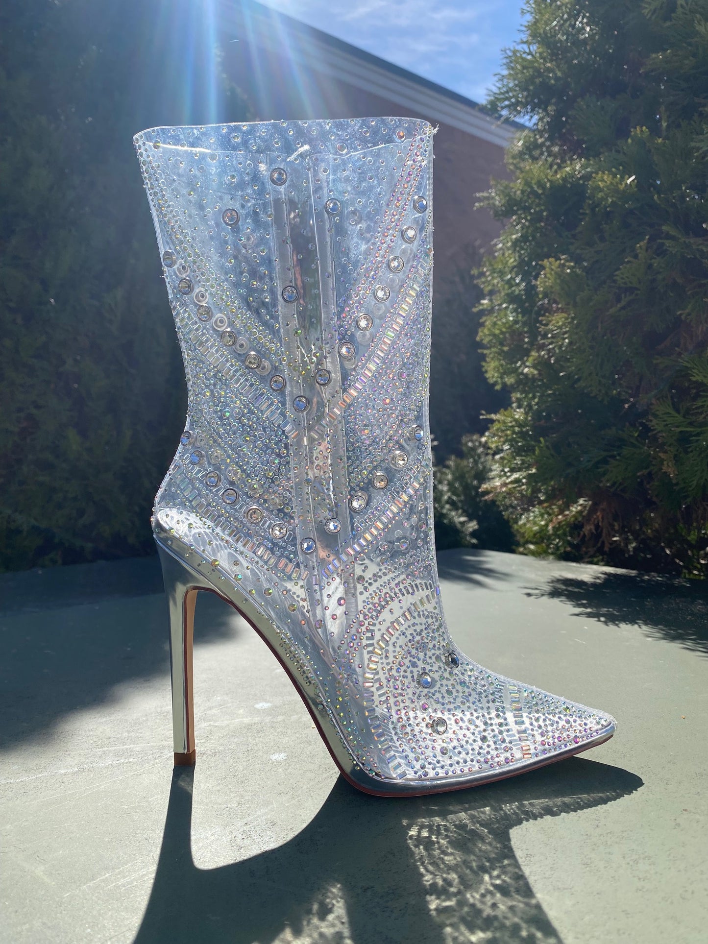 Nabila Silver Bootie