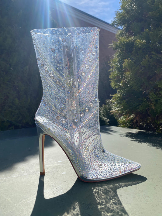 Nabila Silver Bootie