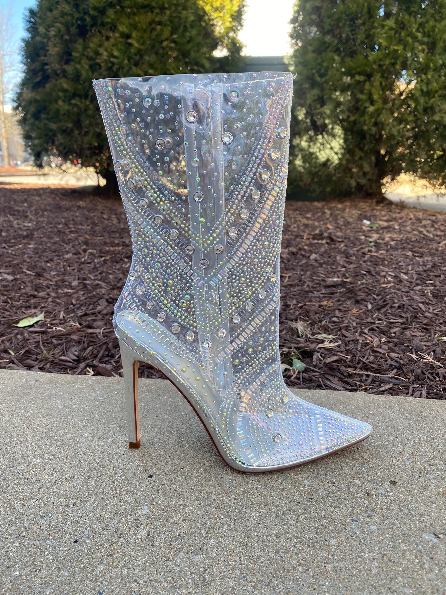 Nabila Silver Bootie