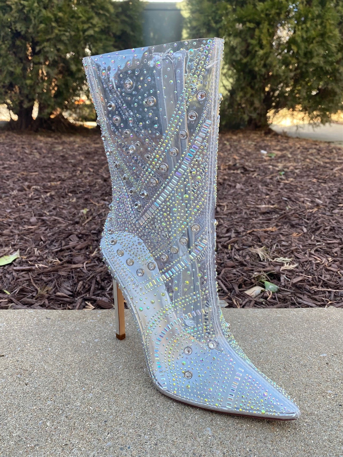 Nabila Silver Bootie