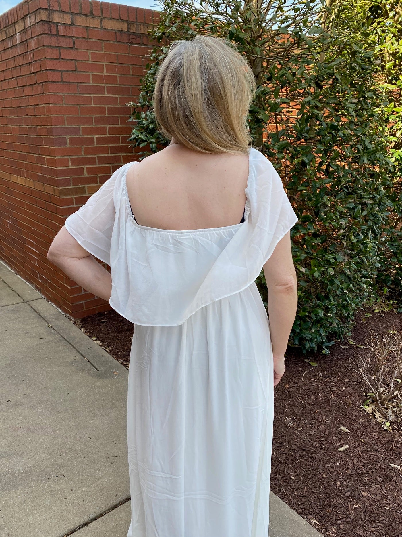 Off The Shoulder Halo Maxi