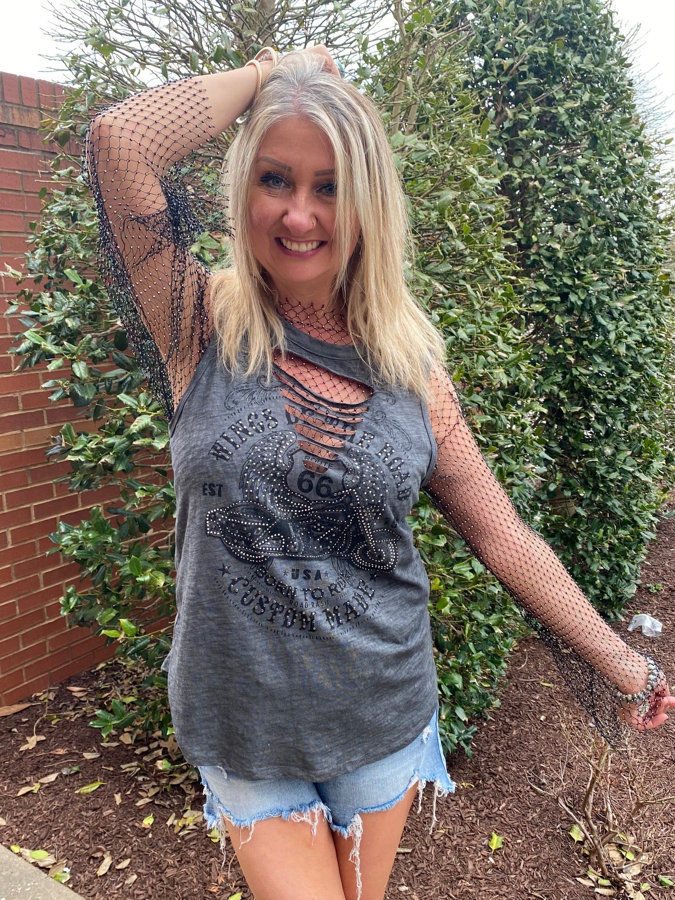 Rhinestone Net Dress