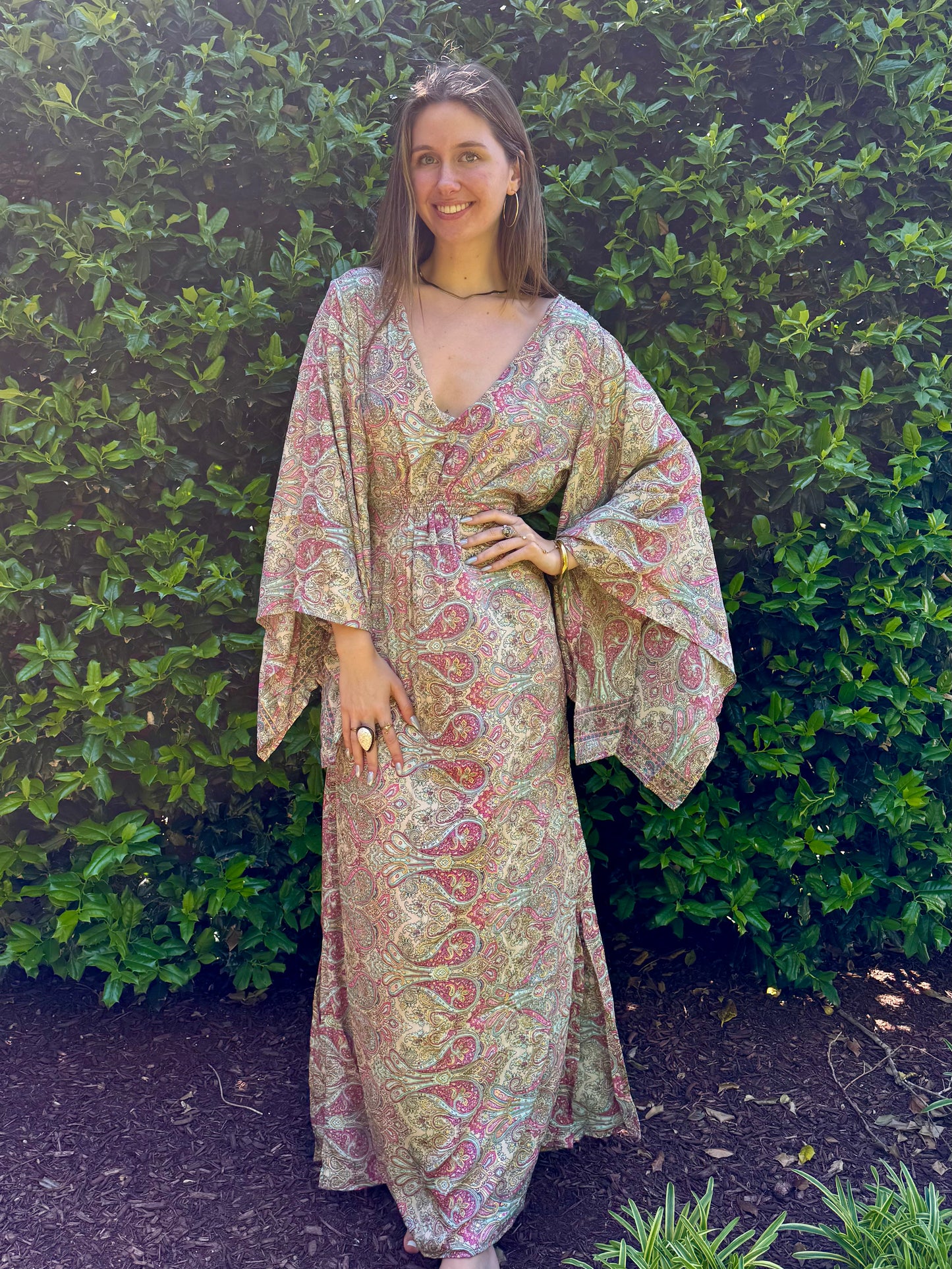 Faye Sari Golden Dress