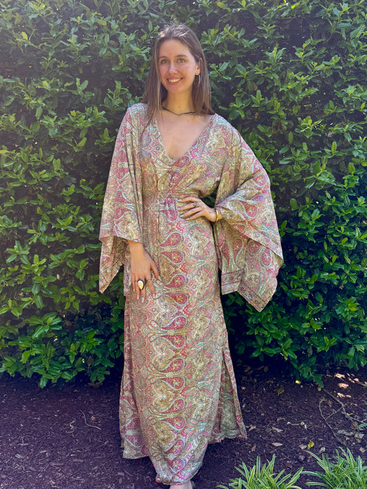 Faye Sari Golden Dress