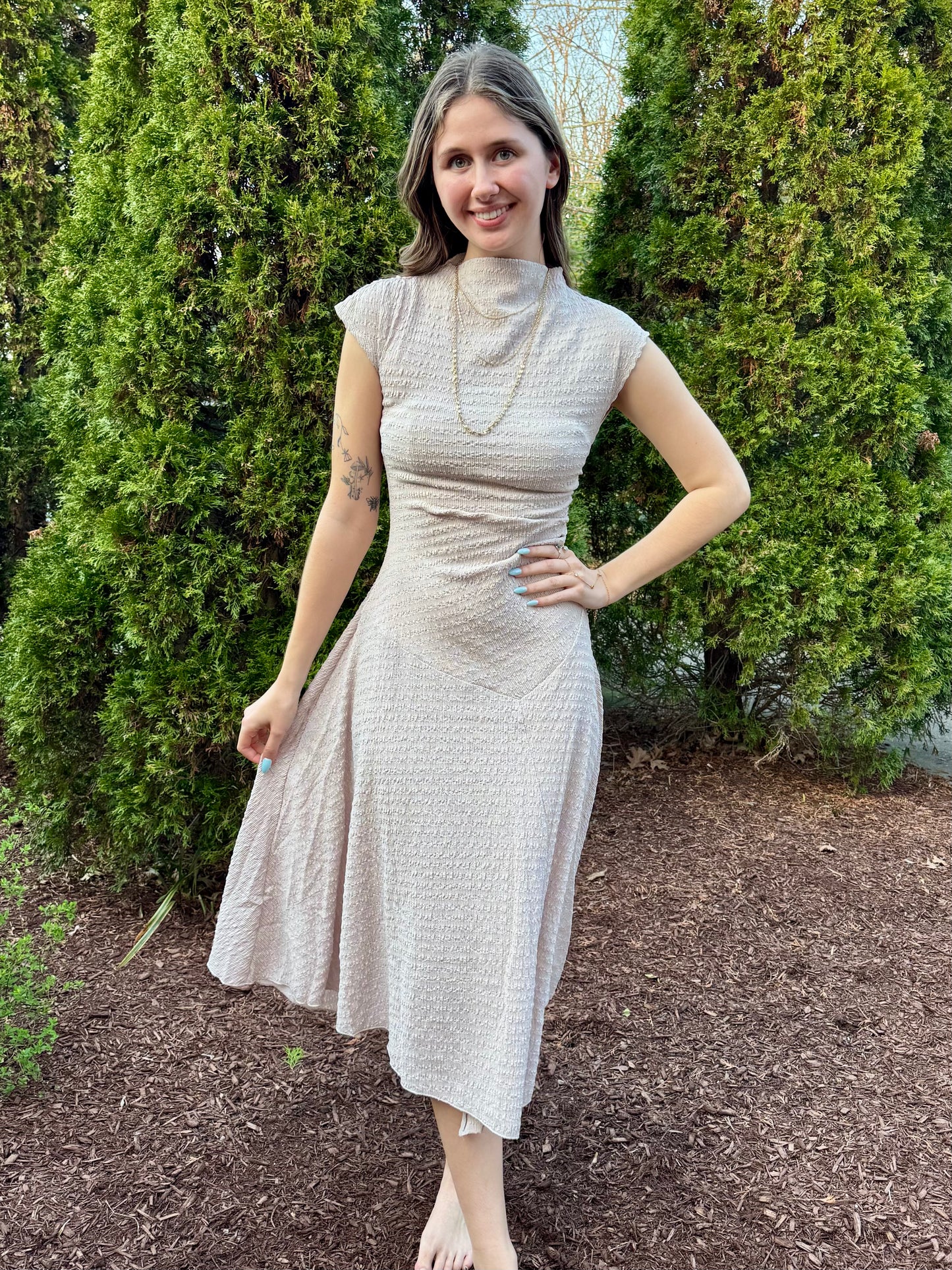 Olivia Asymmetrical Ruched Dress