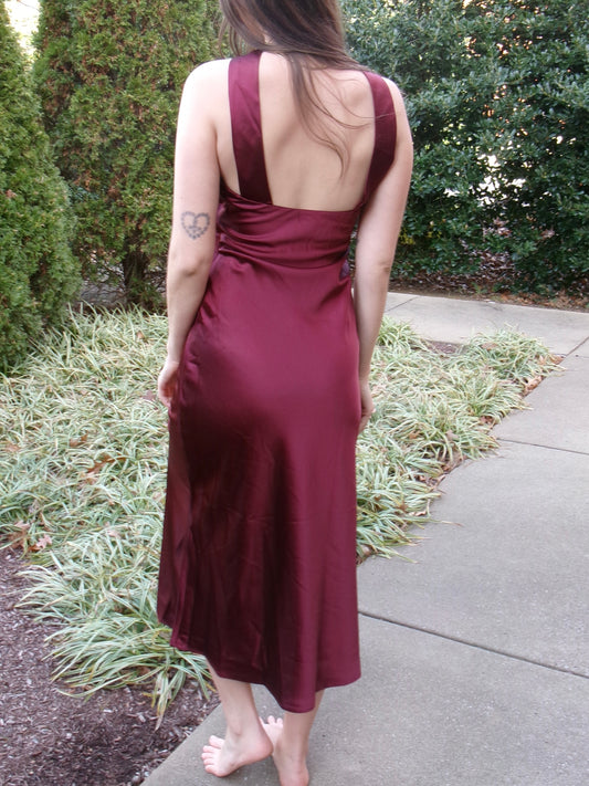 Ruby Satin Strapless Dress