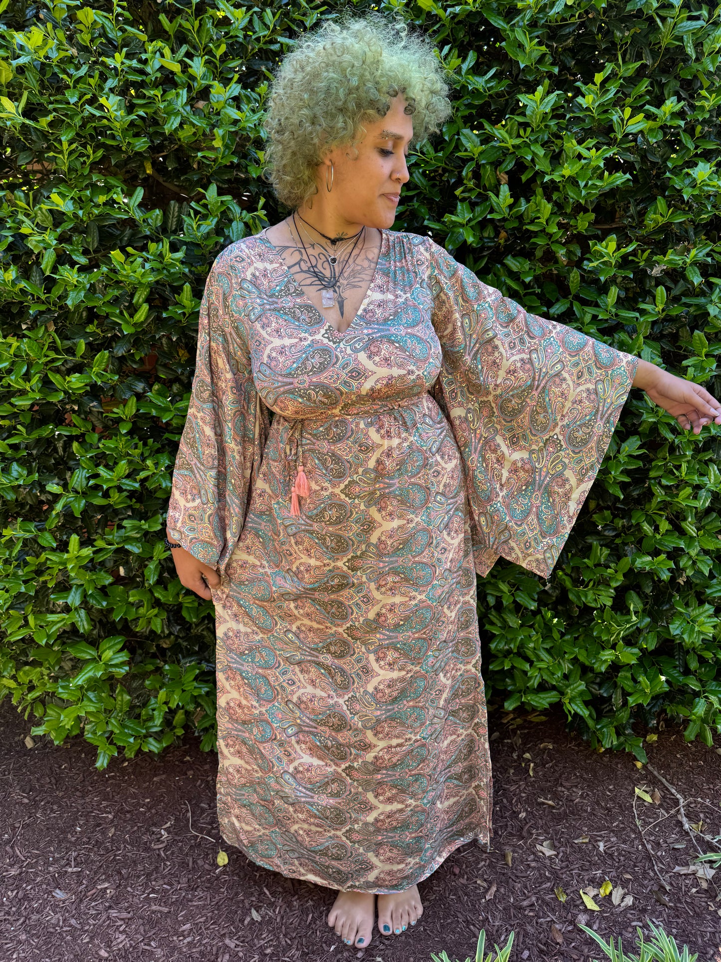 Faye Sari Golden Dress