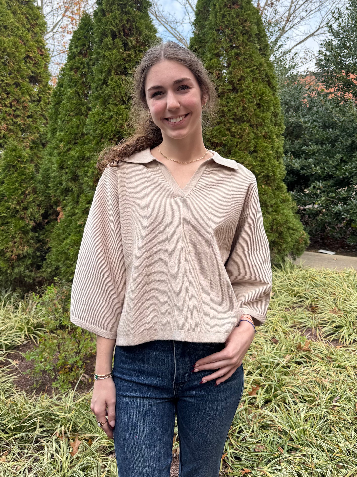 Nessa Ribbed Fall Tee