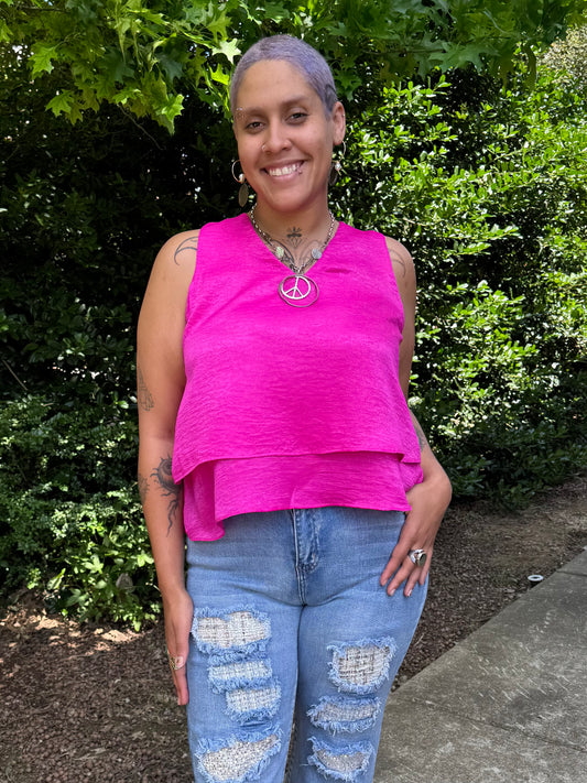 Flamingo Layered Tank