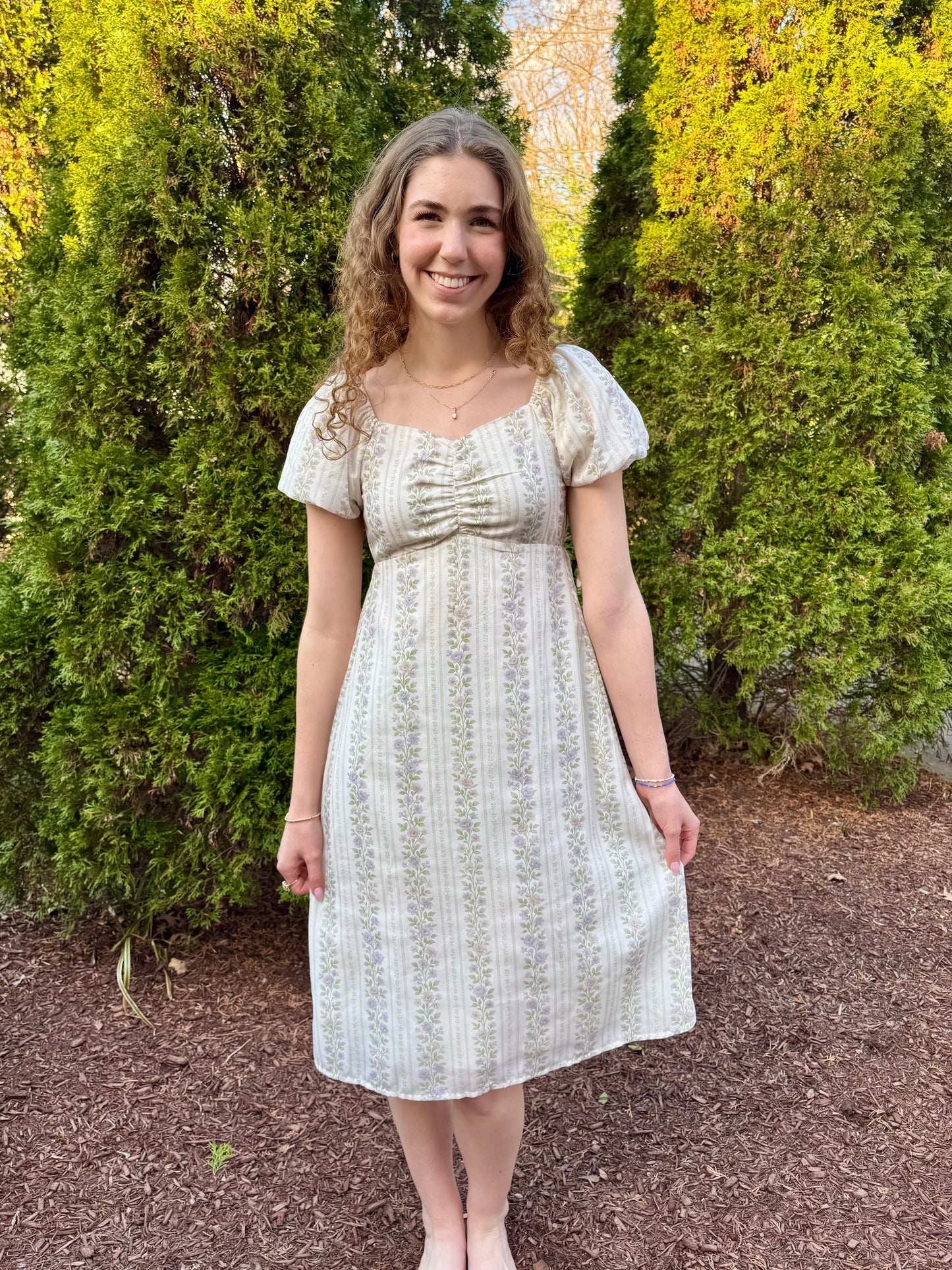 Lilac Vine Midi Dress