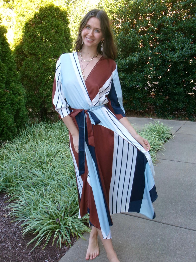 Meagan Abstract Stripe Dress