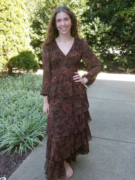 Midnight Garden Tiered Dress