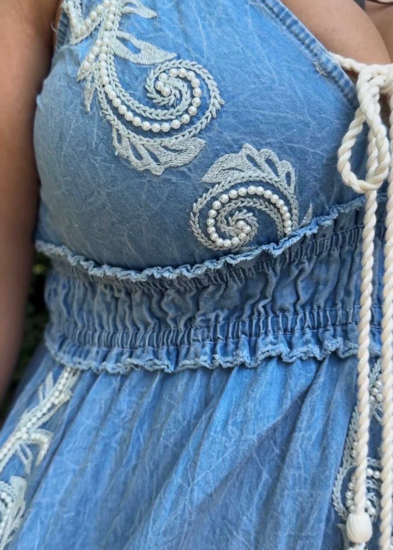 Angelica Pearl Chambray Dress