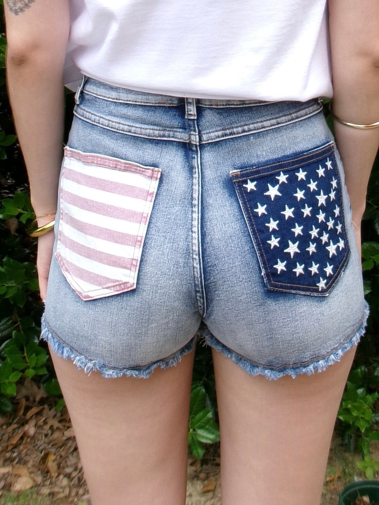 Stars & Stripes Denim Shorts