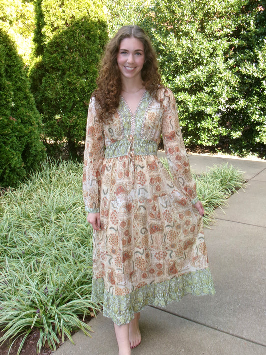 Avery Olive Printed Maxi Dress