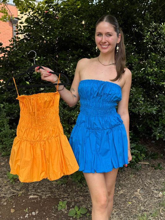 Let's Ride Smocked Bubble Dress