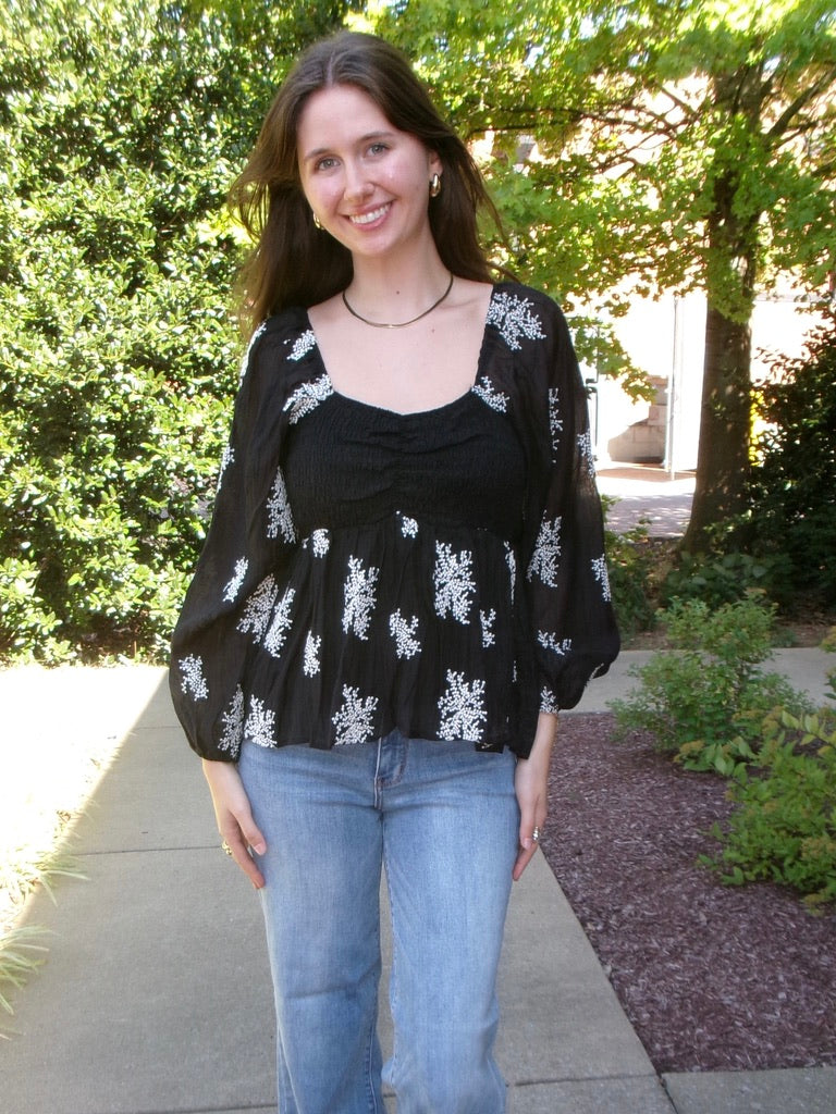 Grace Sweetheart Babydoll Blouse