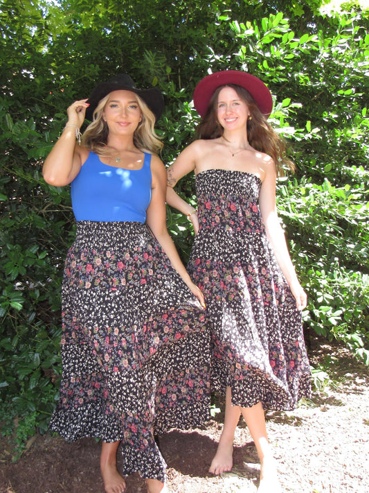 Frolicking Floral Maxi Skirt/Dress