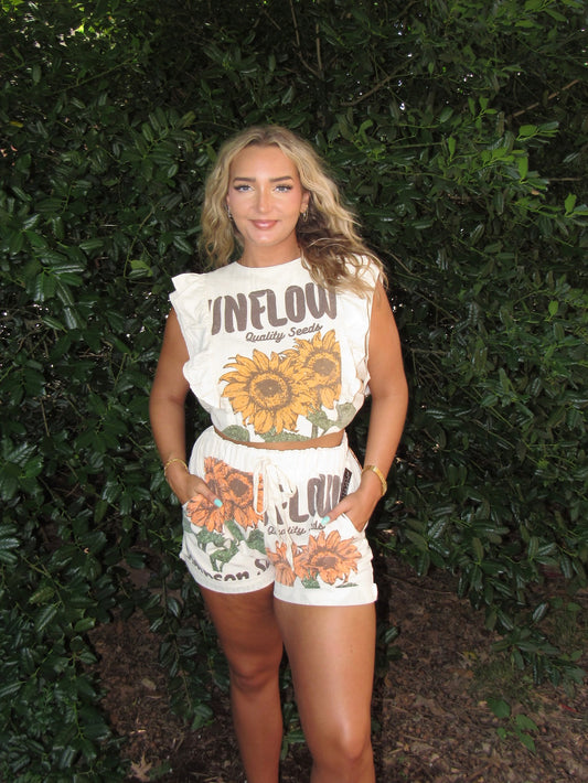 Town Fair Sunflower Top