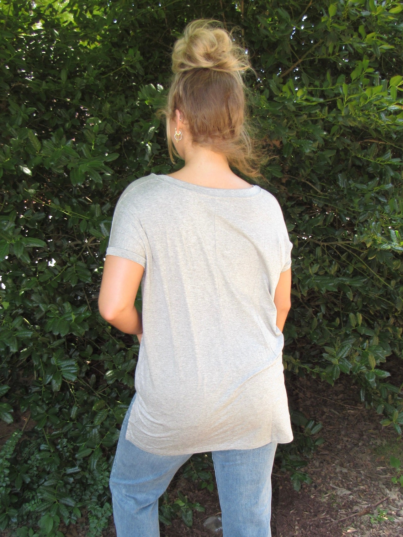 Heather Grey Basic Knit Tee