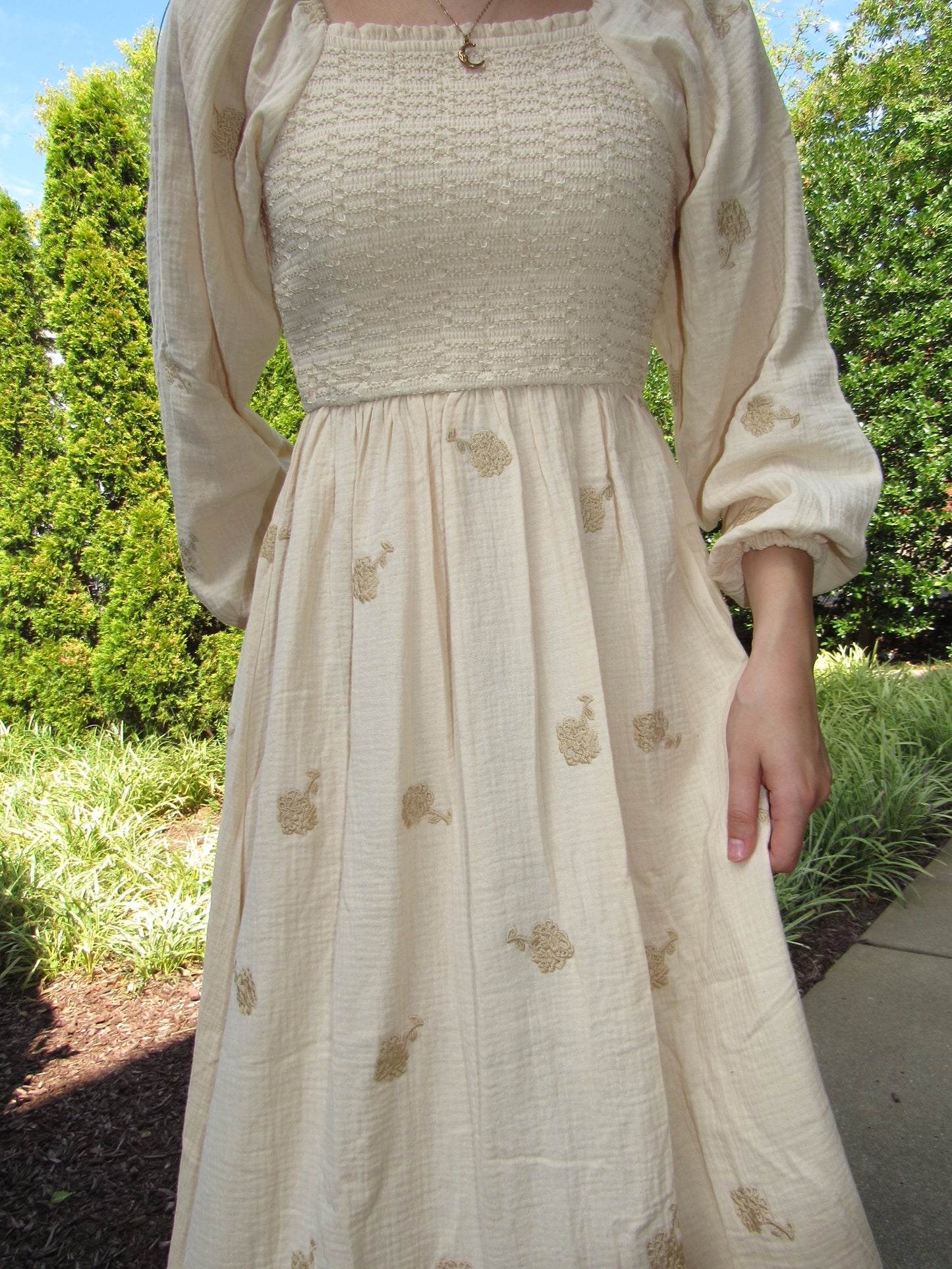 Amber Hydrangea Maxi Dress