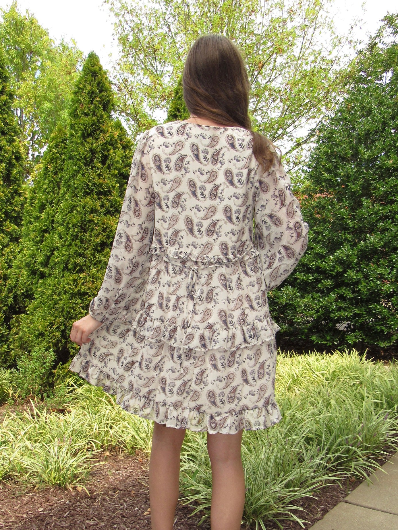 Paisley Ruffle Tier Dress