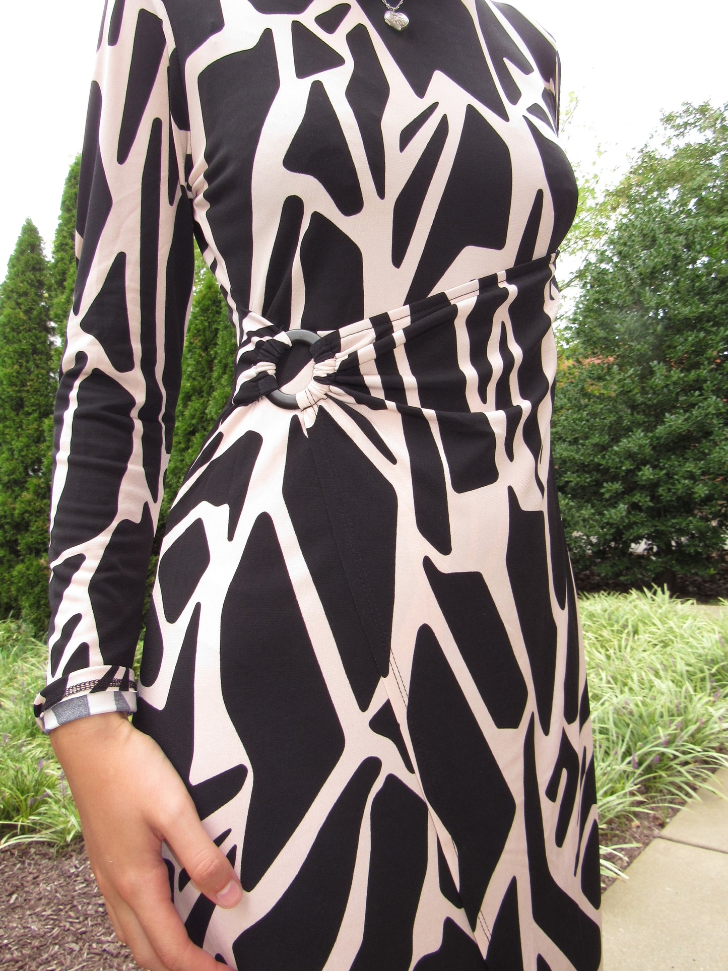 Gena Abstract Wrap Dress