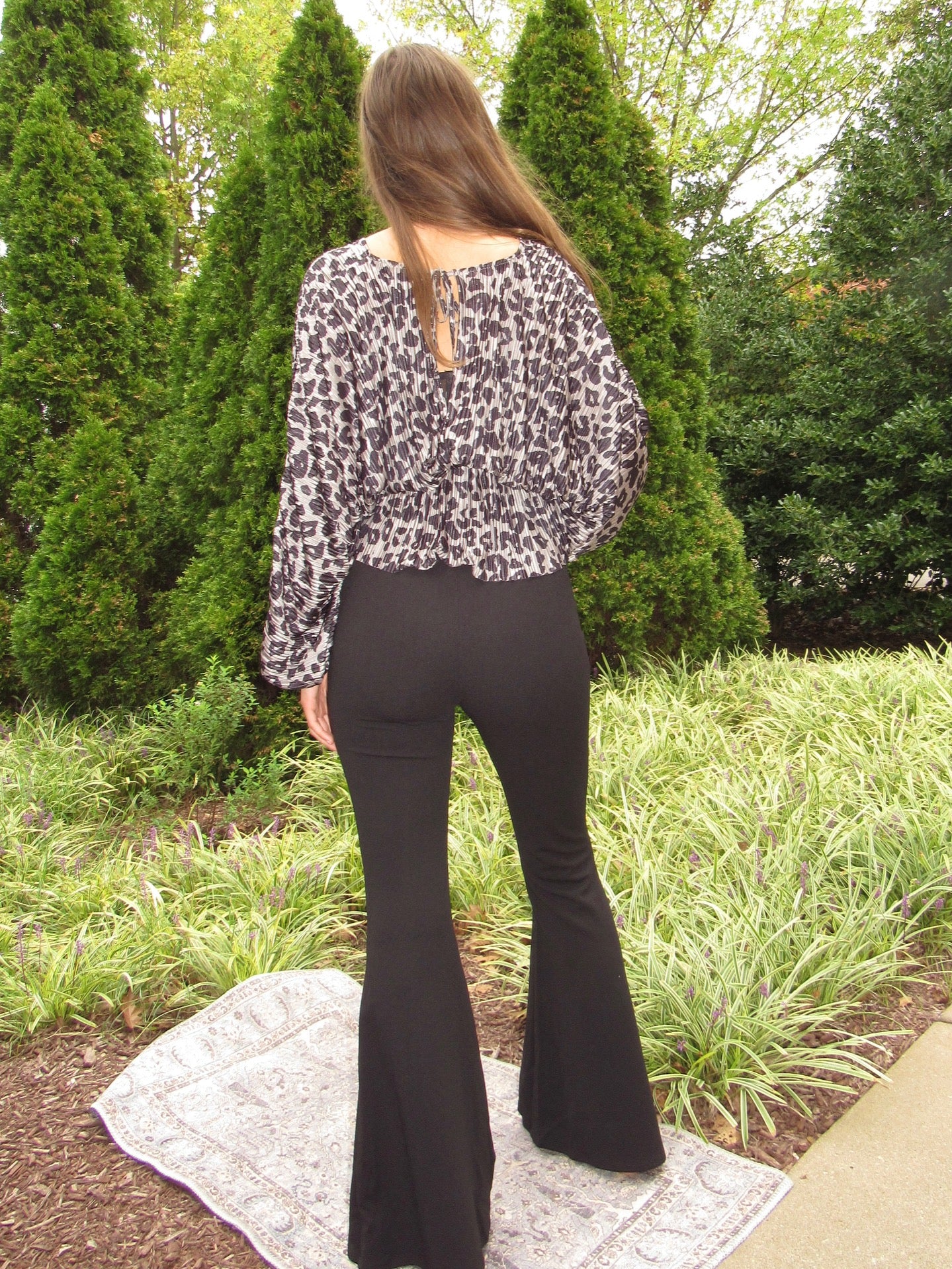 Be My Muse Leopard Crinkle Top