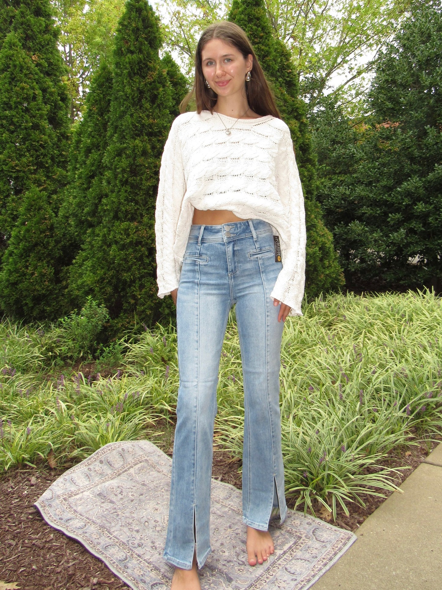 70's Double Button Slit Jean