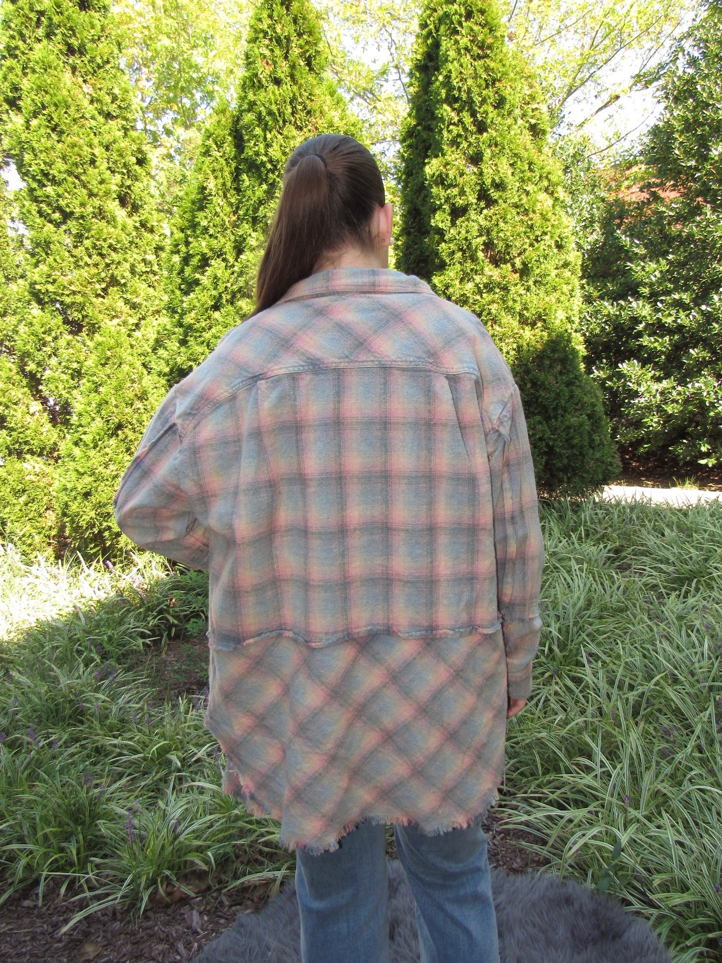 Rainbow Sherbert Flannel Shacket