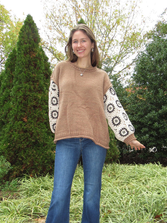 Hot Cocoa Granny Square Sweater