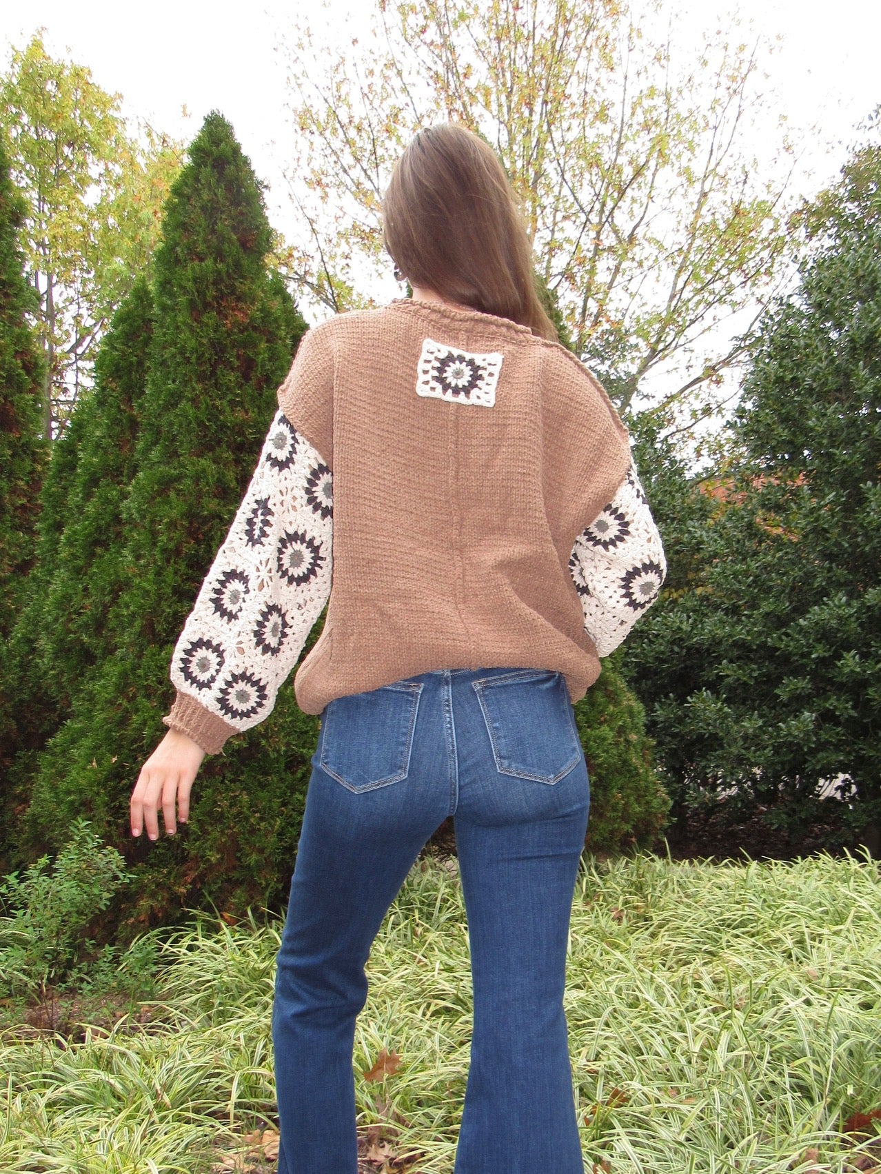 Hot Cocoa Granny Square Sweater