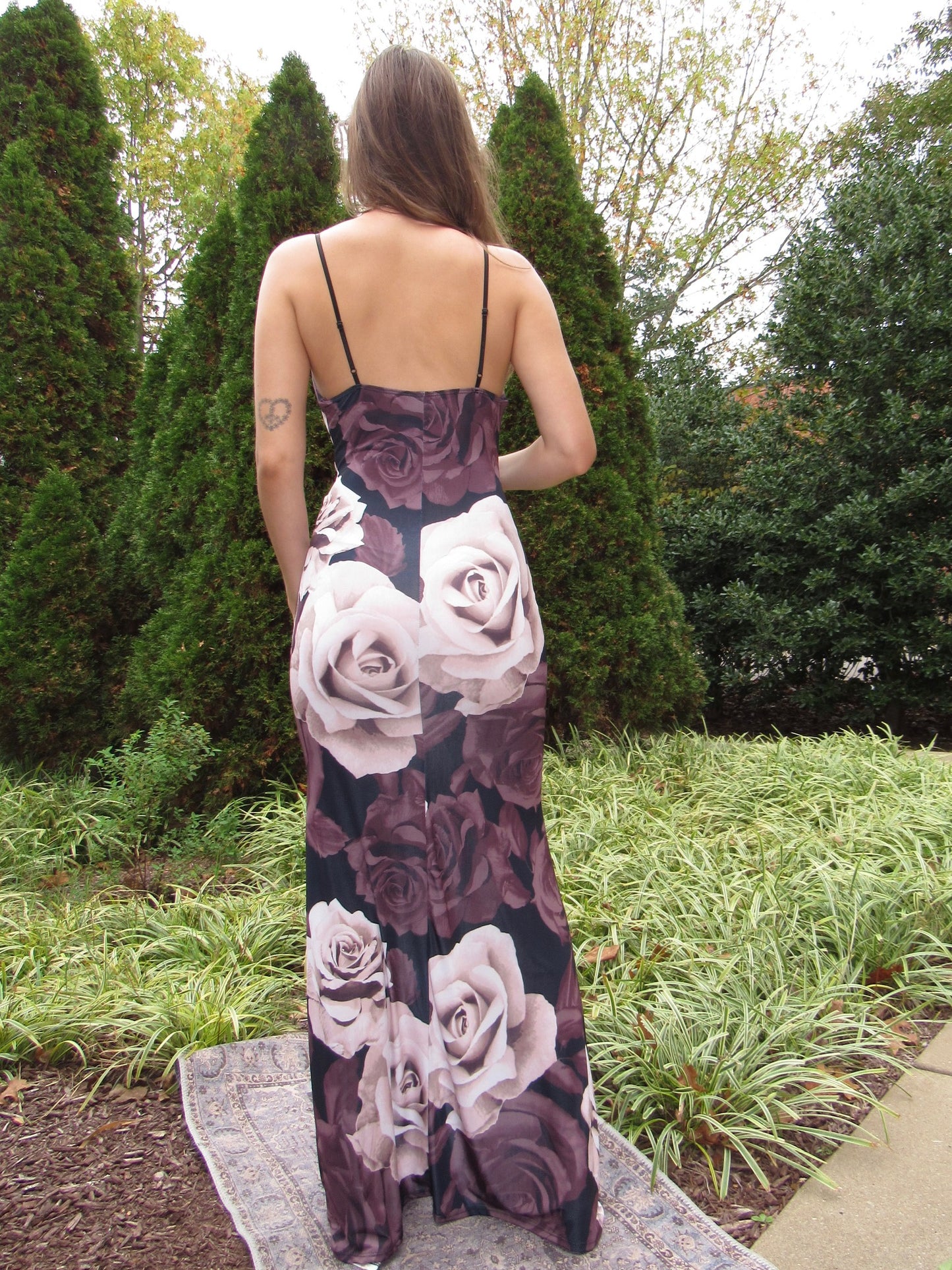 Midnight Rose Garden Slip Dress