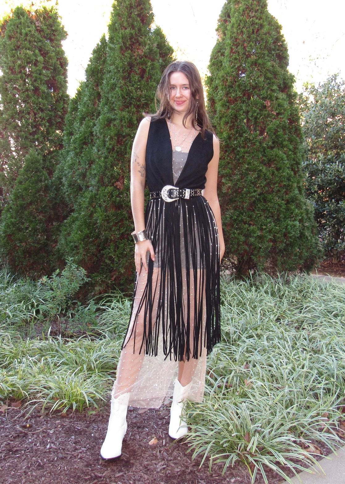 String of Pearls Sheer Maxi