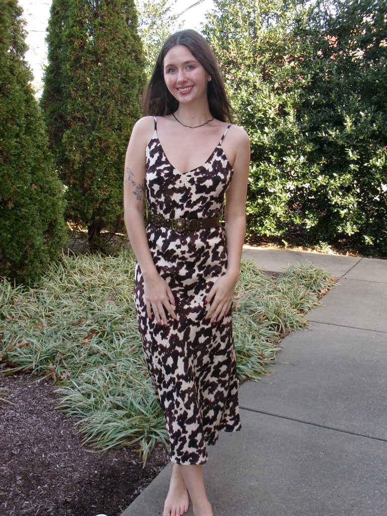 Risk Taker Slip Dress w/ Belt